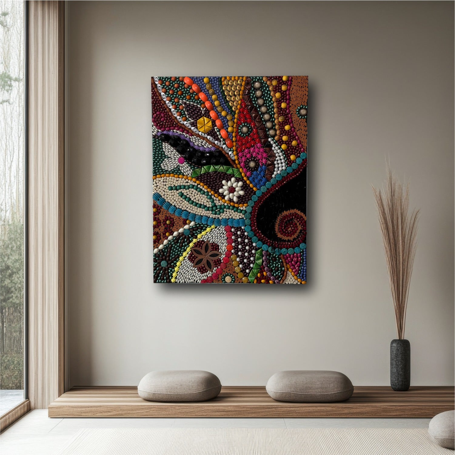 Mystical Mosaic – Handcrafted Mosaic Wall Art with Antique Stones